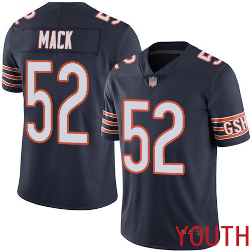 Chicago Bears Limited Navy Blue Youth Khalil Mack Home Jersey NFL Football 52 Vapor Untouchable